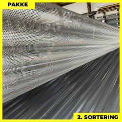 Sinus 18 Perforeret - 2. sortering - 23 stk. af 4720-5315 mm - Antracitgr - 126,9 m