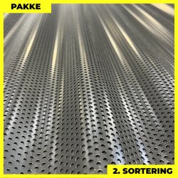 Sinus 18 Perforeret - 2. sortering - 23 stk. af 4720-5315 mm - Antracitgr - 126,9 m