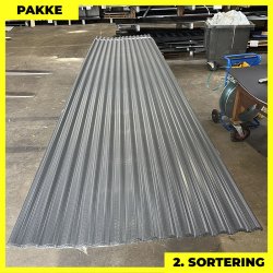 Sinus 18 Perforeret - 2. sortering - 23 stk. af 4720-5315 mm - Antracitgr - 126,9 m