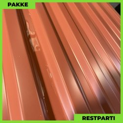 Trapez MTP 20 - Restparti - 19 stk. af 2550-3500 mm - Teglrd - 56,8 m