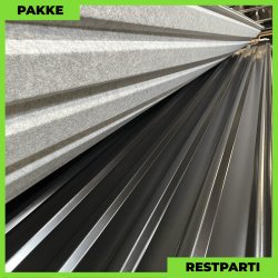 Trapezplade MTP 21 m/ dug - Restparti - 22 stk. af 3000 mm - 0,5 mm - Sort - 68,3 m