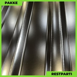 Trapezplade MTP 21 m/ dug - Restparti - 22 stk. af 3000 mm - 0,5 mm - Sort - 68,3 m