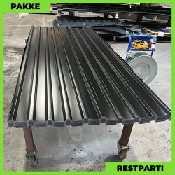 Trapezplade MTP 21 m/ dug - Restparti - 22 stk. af 3000 mm - 0,5 mm - Sort - 68,3 m