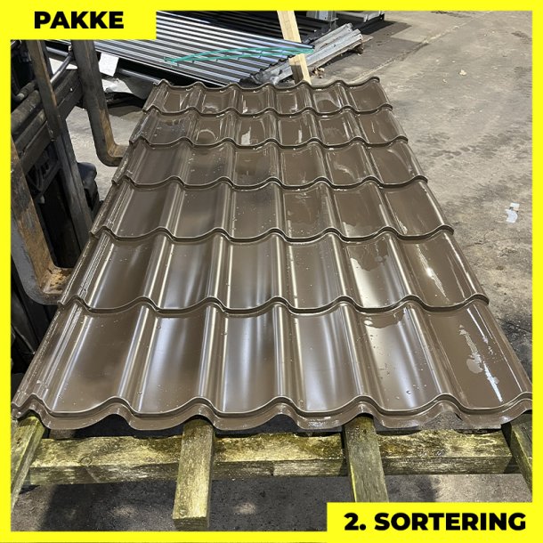 Teglstensprofil Stratos - 2. sortering - 24 stk. af 2150 mm - Brun - 56,7 m