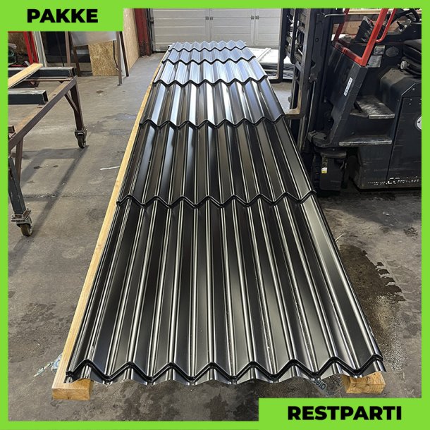 Sinus 35 m/ markering - Restparti - 54 stk. af 6440 mm - 0,5 mm - Sort - 347,76 m