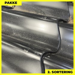 Teglstensprofil Elegant m/ dug - 2. sortering - 4 stk. af 4000-6400 mm - Sort - 20,8 m