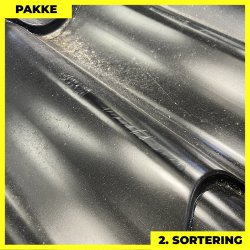 Teglstensprofil Elegant m/ dug - 2. sortering - 4 stk. af 4000-6400 mm - Sort - 20,8 m