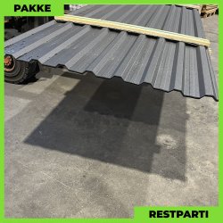 Trapezplade MTP 19 - Restparti - 20 stk. af 3500 mm - 0,4 mm - Sort - 77 m