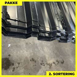 Trapezplade MTP 35 - 2. sortering - 22 stk. af 6000 mm - Sort - 132 m&sup2;