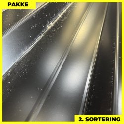 Trapezplade MTP 35 - 2. sortering - 22 stk. af 6000 mm - Sort - 132 m&sup2;