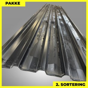 Trapezplade MTP 35 - 2. sortering - 22 stk. af 6000 mm - Sort - 132 m&sup2;