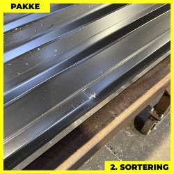 Trapezplade MTP 21 - 2. sortering - 12 stk. af 5750 mm - Sort - 71,4 m