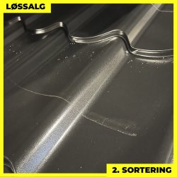 Teglstensprofil Traditionel - 2. sortering - 2920 mm - Sort