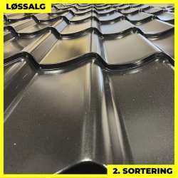 Teglstensprofil Traditionel - 2. sortering - 2920 mm - Sort