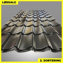 Teglstensprofil Traditionel - 2. sortering - 2920 mm - Sort