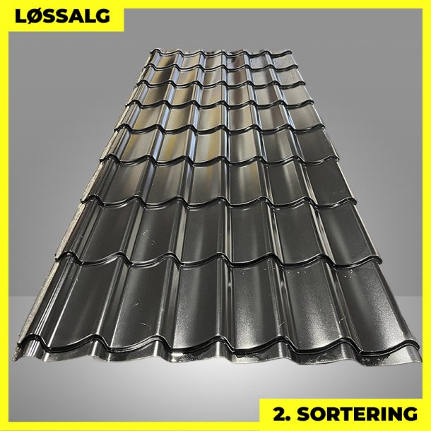 Teglstensprofil Traditionel - 2. sortering - 2920 mm - Sort