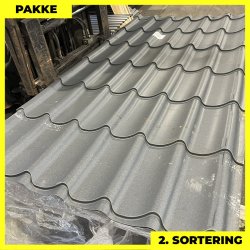 Teglstensprofil Anna - 2. sortering - 11 stk. af 2220 mm - Mat Grafitgr� - 25,6 m&sup2;