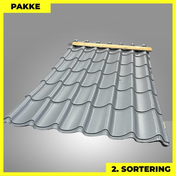 Teglstensprofil Anna - 2. sortering - 11 stk. af 2220 mm - Mat Grafitgr� - 25,6 m&sup2;