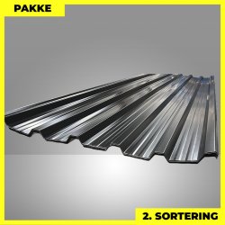 Trapez MTP 35 m/ dug - 2. sortering - 7 stk. af 4900-6250 mm - Sort - 42,4 m