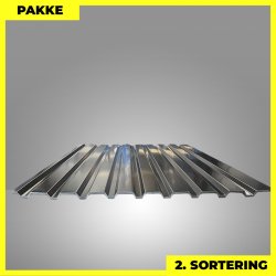 Trapezplade MVP 21 - Vg - 2. sortering - 8 stk. af 2000 mm - Sort - 16,5 m