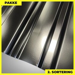 Trapezplade MVP 21 - Vg - 2. sortering - 8 stk. af 2000 mm - Sort - 16,5 m