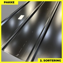 Pandeplade MTP 20/220 - 2. sortering - 8 stk. af 4000 mm - Sort - 34,5 m