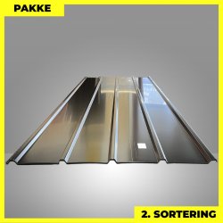 Pandeplade MTP 20/220 - 2. sortering - 8 stk. af 4000 mm - Sort - 34,5 m