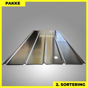 Pandeplade MTP 20/220 - 2. sortering - 8 stk. af 4000 mm - Sort - 34,5 m²