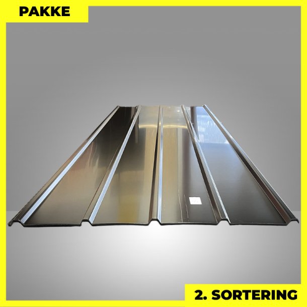 Pandeplade MTP 20/220 - 2. sortering - 8 stk. af 4000 mm - Sort - 34,5 m