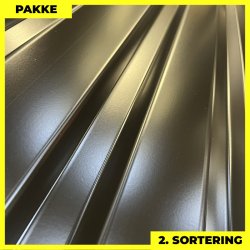 Trapezplade MVP 21 - Vg - 2. sortering - 11 stk. af 2000 mm - Sort - 22,7 m