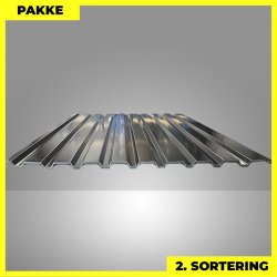 Trapezplade MVP 21 - Vg - 2. sortering - 11 stk. af 2000 mm - Sort - 22,7 m