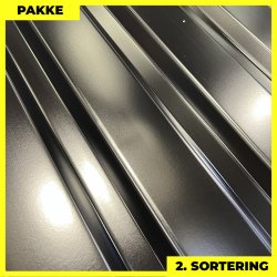 Trapezplade MVP 21 - Vg - 2. sortering - 11 stk. af 2000 mm - Sort - 22,7 m