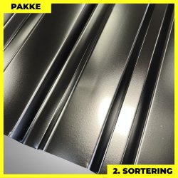 Trapezplade MVP 21 - Vg - 2. sortering - 11 stk. af 2000 mm - Sort - 22,7 m