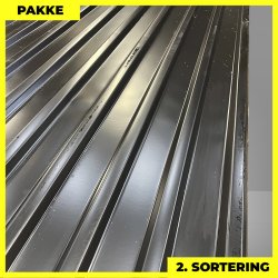 Trapezplade MTP 21 - 2. sortering - 5 stk. af 5000 mm - Sort - 25,8 m