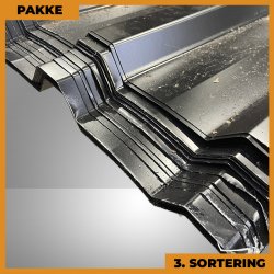 Trapez MTP 35 - 3. sortering - 24 stk. af 5300 mm - Sort - 127,2 m