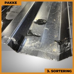 Trapez MTP 35 - 3. sortering - 24 stk. af 5300 mm - Sort - 127,2 m