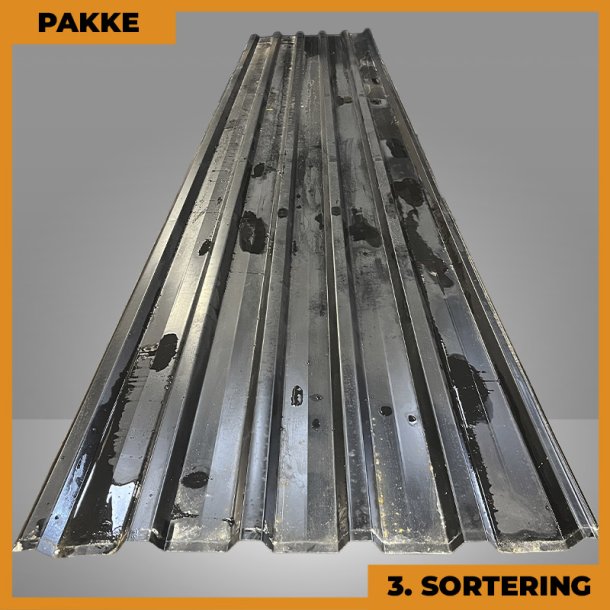 Trapez MTP 35 - 3. sortering - 24 stk. af 5300 mm - Sort - 127,2 m