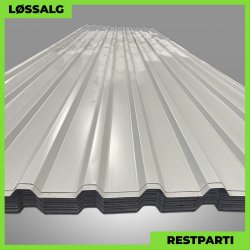 Trapezplade MTP 21 - Restparti - 0,4 mm - Lysegr