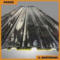 Trapezplade MVP 20/100 - 3. sortering - 12 stk. af 4800 mm - Sort - 61,9m