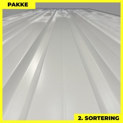 Trapezplade MVP 20/100 - 2. sortering - 23 stk. af 2930 mm - Hvid - 72,4m