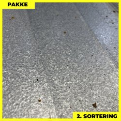 Pandeplade MTP 20/220 - 2. sortering - 22 stk. af 5350 mm - Aluzink - 127,1 m