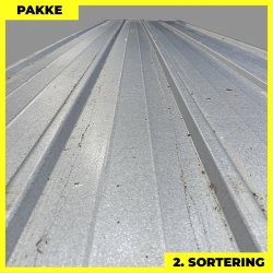 Pandeplade MTP 20/220 - 2. sortering - 22 stk. af 5350 mm - Aluzink - 127,1 m