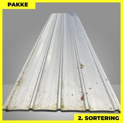 Pandeplade MTP 20/220 - 2. sortering - 22 stk. af 5350 mm - Aluzink - 127,1 m