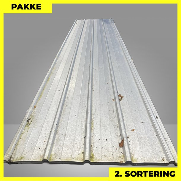 Pandeplade MTP 20/220 - 2. sortering - 22 stk. af 5350 mm - Aluzink - 127,1 m