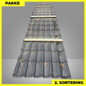 Teglstensprofil Traditionel - 2. sortering - 34 stk. af 7800 mm - Sort - 286,4 m²