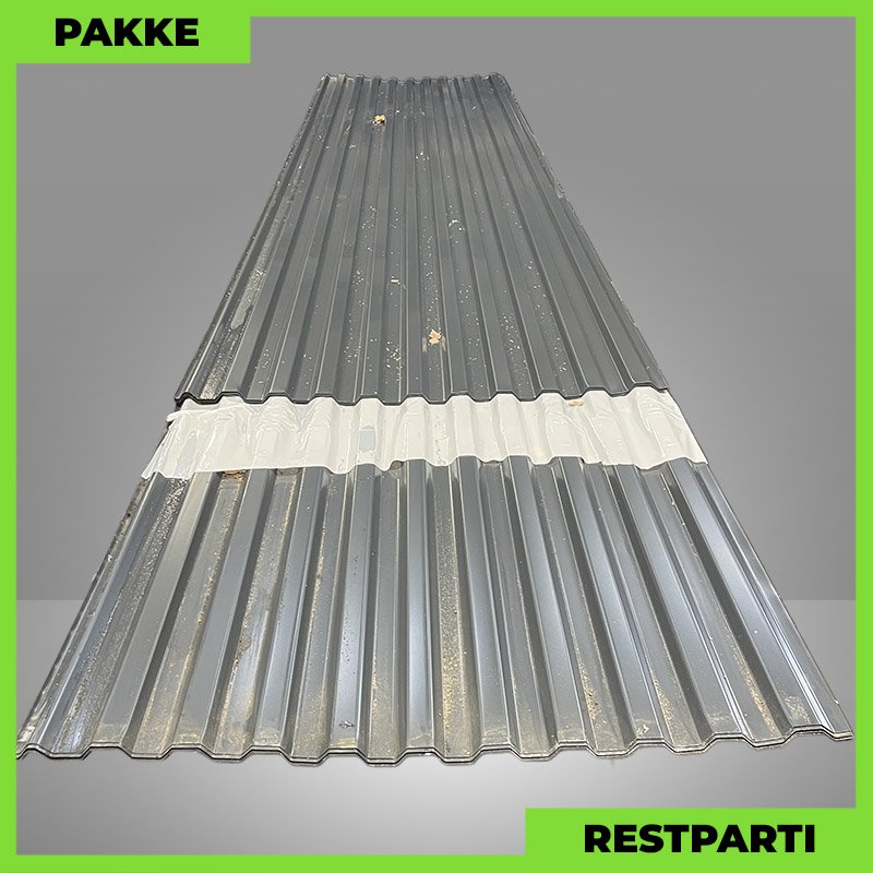 Trapezplade MTP 20 - Restparti - 12 stk. af 4060-5000 mm - Antracitgrå ...