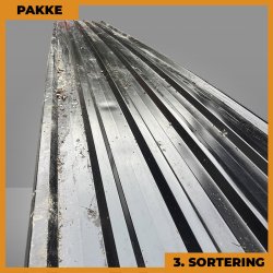 Trapezplade MTP 35 m/ dug - 3. sortering - 19 stk. af 11360 mm - Sort - 215,8 m