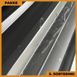 Trapezplade MTP 35 m/ dug - 3. sortering - 19 stk. af 11360 mm - Sort - 215,8 m