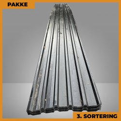 Trapezplade MTP 35 m/ dug - 3. sortering - 19 stk. af 11360 mm - Sort - 215,8 m