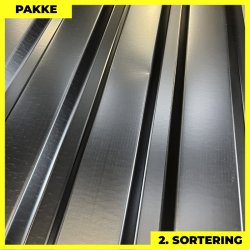 Trapezplade MVP 21 - Vg - 2. sortering - 6 stk. af 2000 mm - Sort - 12,4 m